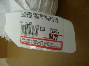 price of president's choice stuffed young turkey